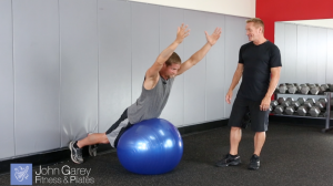 Superman On A Ball Exercise