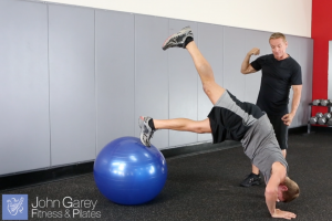 Pike Push-up on a Stability Ball
